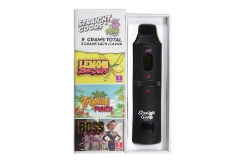 Straight Goods – Triple Chamber Vape – Lemon Rock Candy + Tropical Punch + Boss Babe (3 Grams + 3 Grams + 3 Gram)
