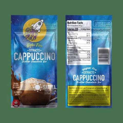 Higher Fire Extracts – Shatter Chocolate Bar – Cappuccino 1000mg THC (Sativa)