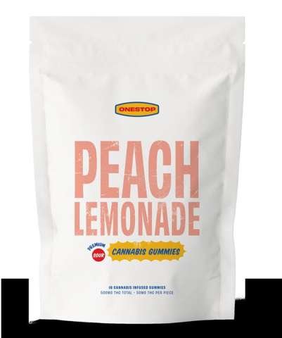 One Stop – Sour Peach Lemonade THC Gummies 500mg