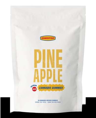 One Stop – Sour Pineapple THC Gummies 500mg