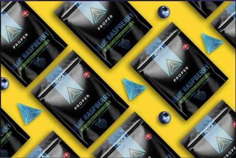 Proper Extracts Edibles – Triangles 360mg Live Resin Gummies – Blue Raspberry