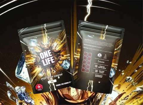 One Life Edibles – Root Beer Gummy – 150mg THC + 150mg CBD
