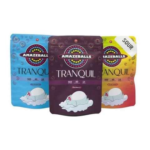 Amazeballs Edibles – Tranquil Gummies – 560mg THC