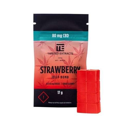 Twisted Extracts Strawberry Jelly Bombs 80mg CBD
