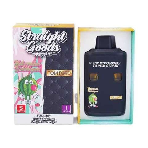 Straight Goods – Dual Chamber Vape – Watermelon Bubblegum + Tom Ford (3G + 3G)