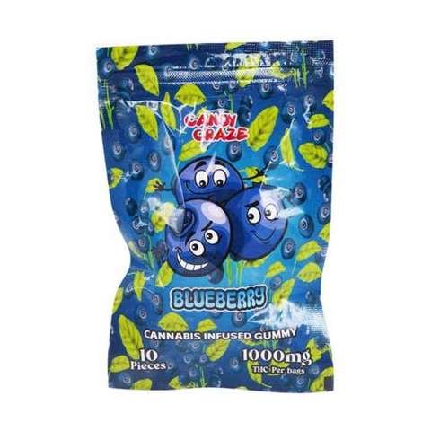 Candy Craze Edibles – Blueberry Gummy 1000mg THC