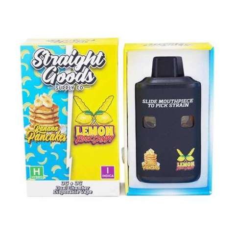 Straight Goods – Dual Chamber Vape – Banana Pancakes + Lemon Rock Candy (3G + 3G)
