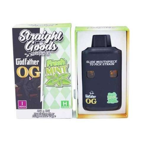 Straight Goods – Dual Chamber Vape – Godfather OG + Fresh Mint (3G + 3G)
