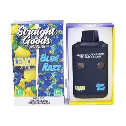 Straight Goods – Dual Chamber Vape – Lemon Berry + Blue Razz (3G + 3G)