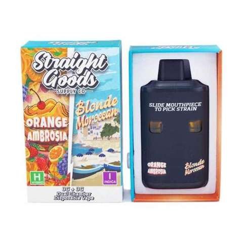 Straight Goods – Dual Chamber Vape – Orange Ambrosia + Blonde Moroccan (3G + 3G)