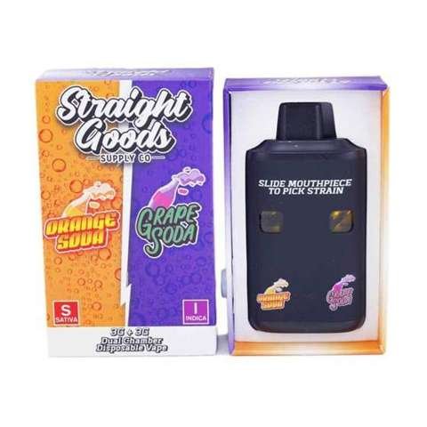 Straight Goods – Dual Chamber Vape – Orange Soda + Grape Soda (3G + 3G)