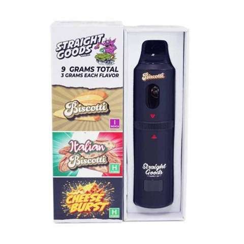 Straight Goods – Triple Chamber Vape – Biscotti + Italian Biscotti + Cheese Burst (3 Grams + 3 Grams + 3 Gram)