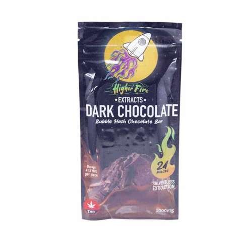 Higher Fire Extracts – Bubble Hash Chocolate Bar – Dark 1000mg THC