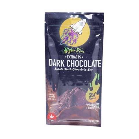 Higher Fire Extracts – Bubble Hash Chocolate Bar – Dark 2000mg THC