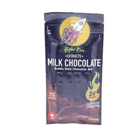Higher Fire Extracts – Bubble Hash Chocolate Bar – Milk 1000mg THC