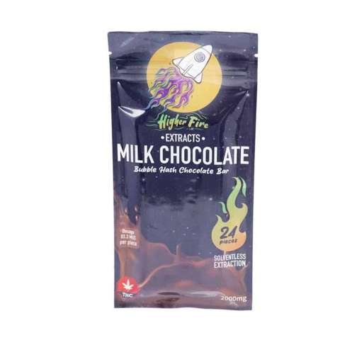 Higher Fire Extracts – Bubble Hash Chocolate Bar – Milk 2000mg THC