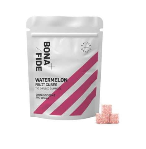 Bonafide –  Watermelon Fruit Cubes 300mg THC (Sativa)