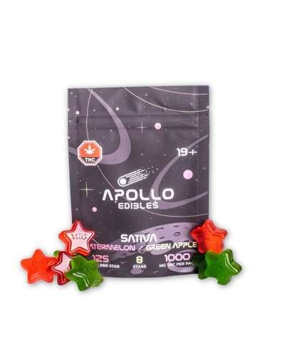 Apollo Edibles – Watermelon/Green Apple Shooting Stars 1000mg THC Sativa