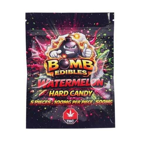 Bomb Edibles – 500mg THC Hard Candy – Watermelon
