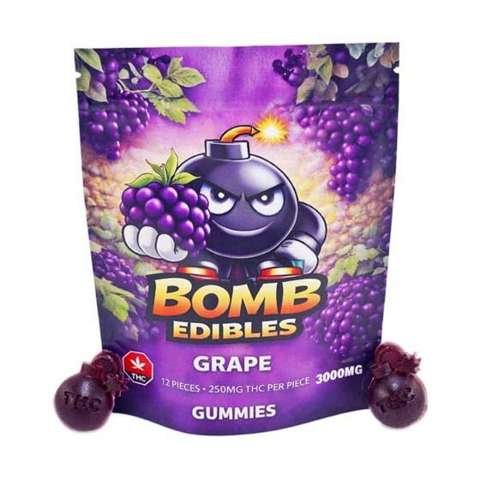 Bomb Edibles – 3000mg THC Gummies – Grape