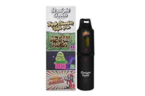 Straight Goods – Triple Chamber Vape – Afghan Kush + Sour Space Candy + Super Sour Diesel (3 Grams + 3 Grams + 3 Gram)