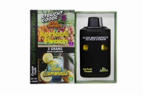 Straight Goods – Dual Chamber Vape –  Apricot Peach + Blue Lemonade (3 Grams + 3 Grams)