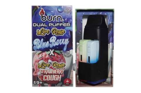 Burn Extracts – Dual 2 Gram Puffer – Live Resin Blueberry x Live Resin Strawberry Cough (2 Grams + 2 Gram)