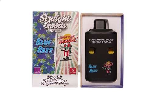 Straight Goods – Dual Chamber Vape – Blue Razz + Super Sour Diesel (3G + 3G)