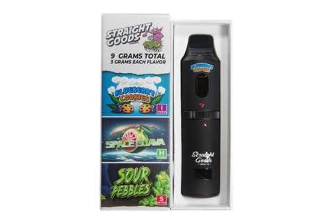 Straight Goods – Triple Chamber Vape – Blueberry Cookies + Space Guava + Sour Pebbles (3 Grams + 3 Grams + 3 Gram)
