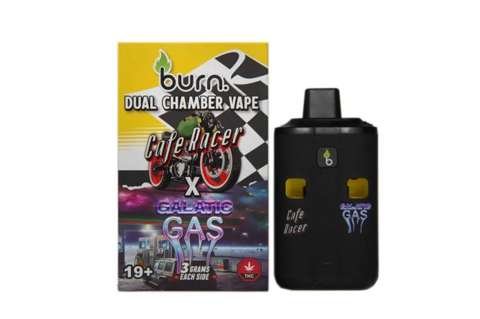 Burn Extracts – Dual Chamber Disposable Vape – Cafe Racer + Galactic Gas (3G +3G)