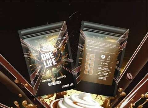 One Life Edibles – Cappuccino Gummy – 300mg CBD + 100mg Melatonin