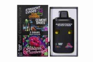 Straight Goods – Dual Chamber Vape – Cement Shoes + Hibiscus Cranberry (3 Grams + 3 Grams)