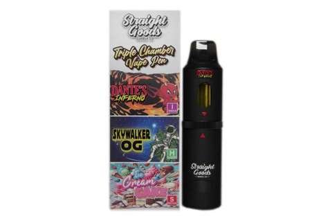 Straight Goods – Triple Chamber Vape – Dante’s Inferno + Skywalker OG + Ice Cream Cake (3 Grams + 3 Grams + 3 Gram)