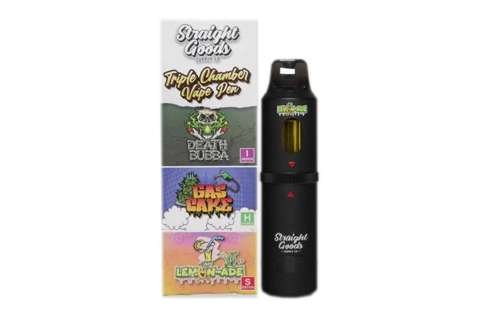 Straight Goods – Triple Chamber Vape – Death Bubba + Gas Cake + Lemonade (3 Grams + 3 Grams + 3 Gram)