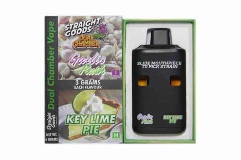 Straight Goods – Dual Chamber Vape –  Garlic Kush + Key Lime Pie (3 Grams + 3 Grams)