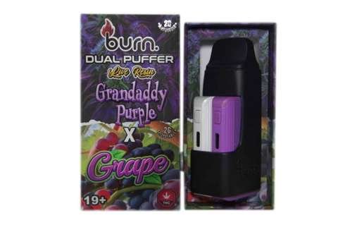 Burn Extracts – Dual Puffer – Live Resin Grandaddy Purple x Grape (2 Grams + 2 Gram)
