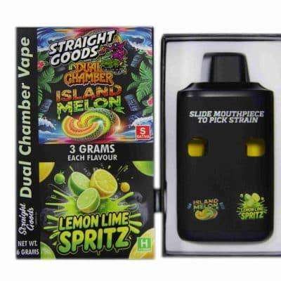 Straight Goods – Dual Chamber Vape – Island Melon + Lemon Lime Spritz (3 Grams + 3 Grams)