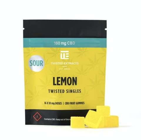 Twisted Extracts Sour Lemon Twisted Singles 160mg CBD