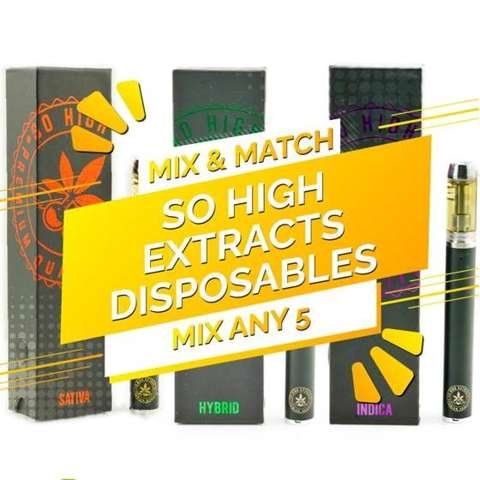 So High Extracts THC Distillate Disposable Pen – Mix and Match 5