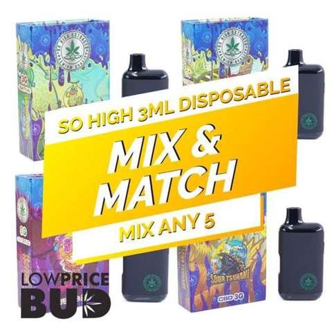 So High Extracts Disposable 3ML – Mix and Match 5