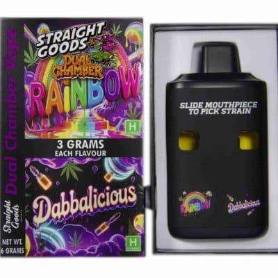 Straight Goods – Dual Chamber Vape – Rainbow + Dabbalicious (3 Grams + 3 Grams)