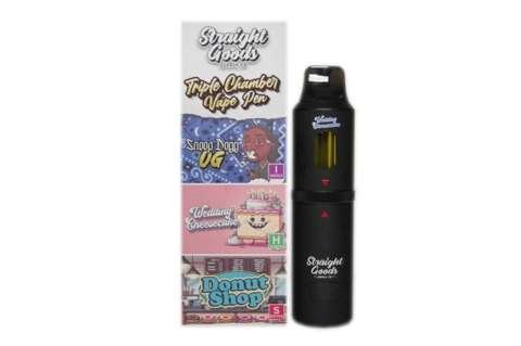 Straight Goods – Triple Chamber Vape – Snoop Dogg OG + Wedding Cheesecake + Donut Shop (3 Grams + 3 Grams + 3 Gram)