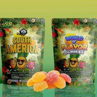 Sky High Edibles – World of Flavor Gummies – South America (1200mg THC)