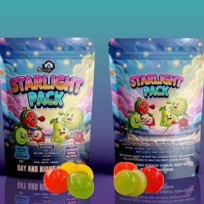 Sky High Edibles – Day and Night Gummies – Starlight Pack (900mg THC : 300mg CBD)