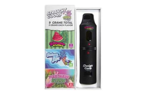 Straight Goods – Triple Chamber Vape – Watermelon Kush + Blueberry Yum + Pink Candy Kush (3 Grams + 3 Grams + 3 Gram)